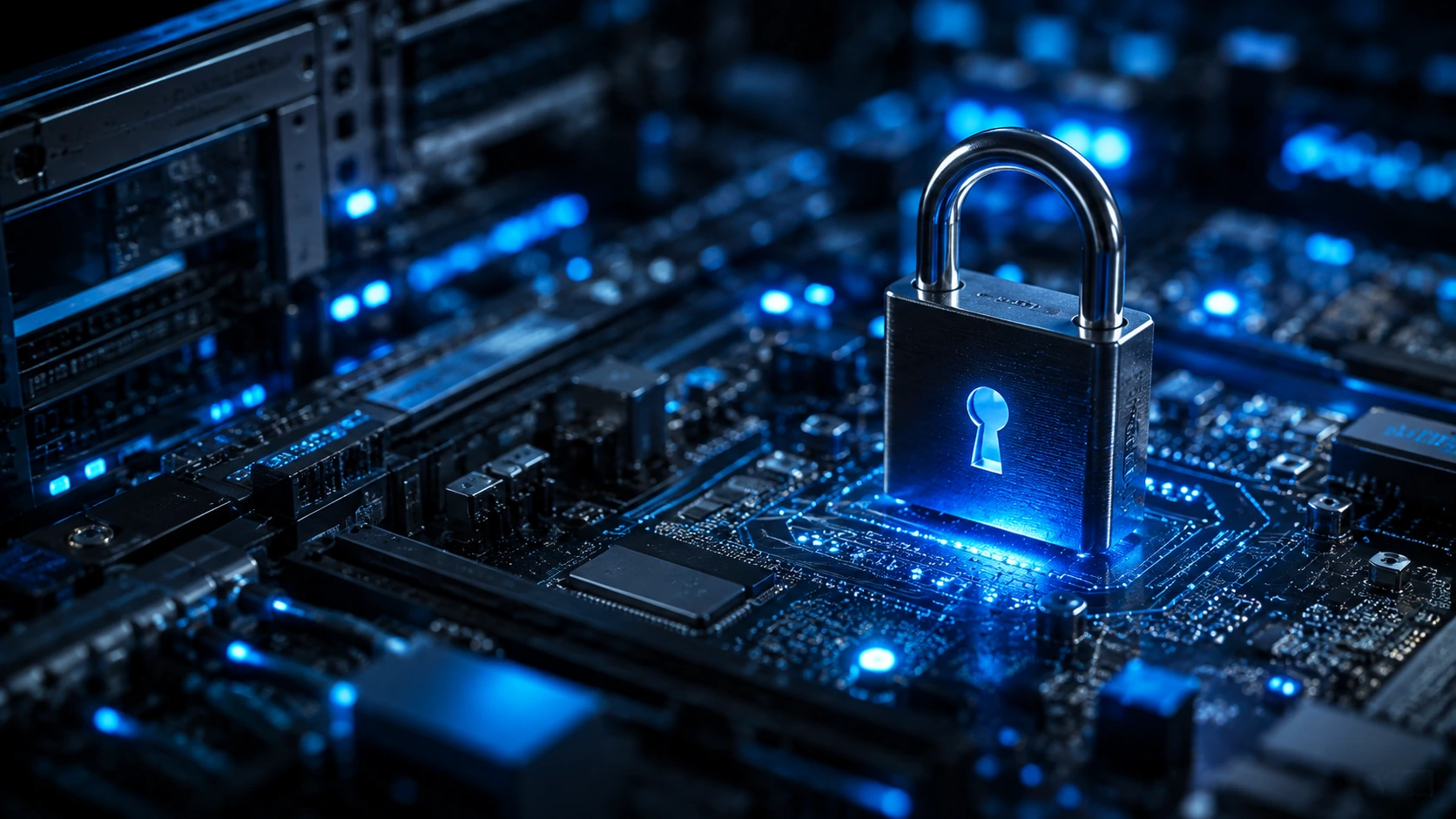 Cybersecurity protection represented by a secure digital lock and network technology