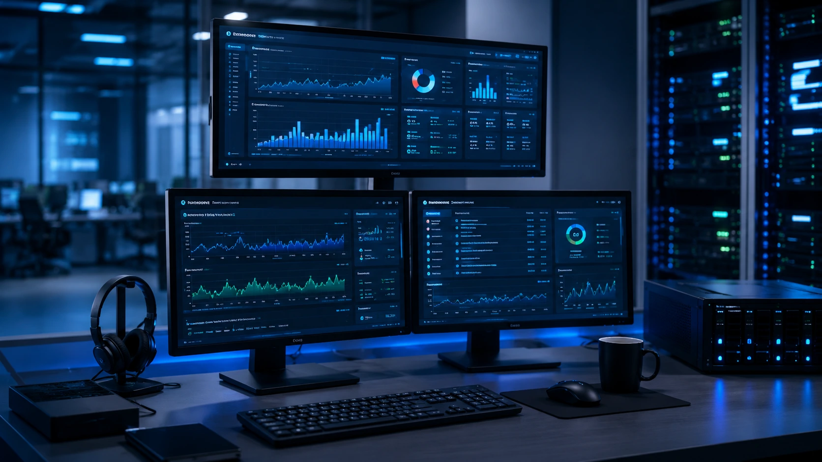 Managed IT services with business technology monitoring and network management